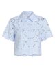 SIMKHAI Women's Ryett Checked Laser-Cut Floral Crop Shirt - 8