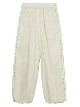 SIMKHAI Women's Selah Lace-Detail Linen-Blend Balloon Pants