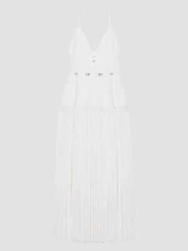 SIMKHAI Women's Selene Pleated Cotton Gown