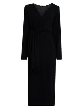 SIMKHAI Women's Skyla Cashmere-Blend Wrap Dress