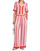 SIMKHAI Women's Zuna Striped Silk-Blend Pajama Pants - 2