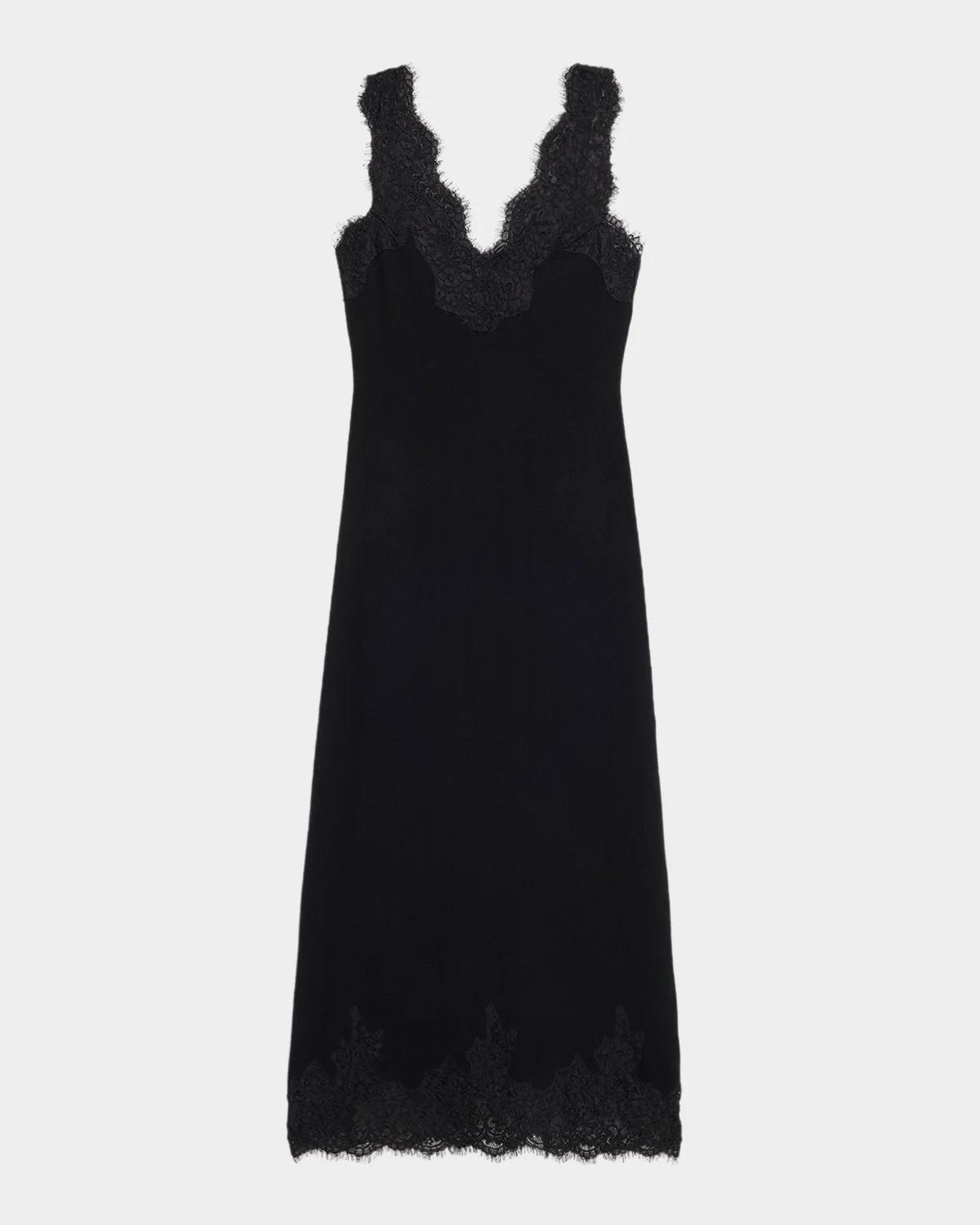 SIMKHAI Zinnia Lace-Trim Maxi Dress
