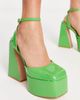 SIMMI Shoes Simmi London Adley platform heeled shoes in green patent - 3