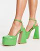 SIMMI Shoes Simmi London Adley platform heeled shoes in green patent - 4