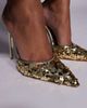SIMMI Shoes Simmi London Agathia sequin heeled mules in gold - 2