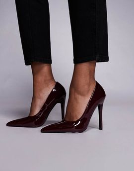 SIMMI Shoes Simmi London Alez heeled stiletto pumps in burgundy-Red