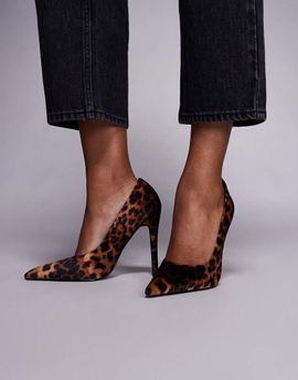 SIMMI Shoes Simmi London Alez heeled stiletto pumps in leopard print-Multi