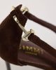 SIMMI Shoes Simmi London Amabel heeled pumps with horsebit detail in brown suedette - 4