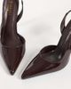 SIMMI Shoes SIMMI London Arabella patent slingback heeled pumps in brown PU - 2