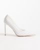 SIMMI Shoes Simmi London Arielle heeled pumps in white pinstripe - 1