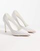SIMMI Shoes Simmi London Arielle heeled pumps in white pinstripe - 2