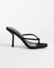 SIMMI Shoes Simmi London Asra heeled mule sandals in black suedette - 1