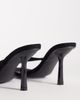 SIMMI Shoes Simmi London Asra heeled mule sandals in black suedette - 3