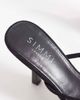 SIMMI Shoes Simmi London Asra heeled mule sandals in black suedette - 4