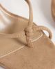 SIMMI Shoes Simmi London Asra heeled mule sandals in taupe suedette-Neutral - 4