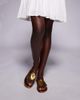SIMMI Shoes Simmi London Bowe toe thong sandals with gold metal detail in bronze-Brown - 4