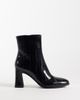 SIMMI Shoes Simmi London Briar block heel ankle boots in black faux eel - 1