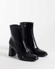 SIMMI Shoes Simmi London Briar block heel ankle boots in black faux eel - 2