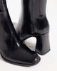 SIMMI Shoes Simmi London Briar block heel ankle boots in black faux eel - 3