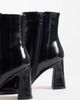 SIMMI Shoes Simmi London Briar block heel ankle boots in black faux eel - 4