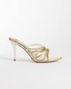 SIMMI Shoes Simmi London Brii strappy heeled mule sandals in gold metallic - 1