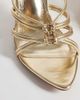 SIMMI Shoes Simmi London Brii strappy heeled mule sandals in gold metallic - 3