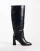 SIMMI Shoes Simmi London Buck block heeled knee boots in black - 1