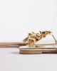 SIMMI Shoes Simmi London Carissa flip flops with appliqués in gold - 3
