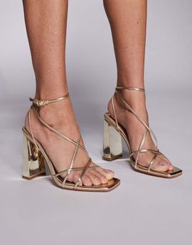 SIMMI Shoes SIMMI London Carmela strappy block heeled sandals in gold