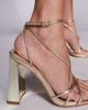 SIMMI Shoes SIMMI London Carmela strappy block heeled sandals in gold - 3