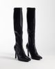 SIMMI Shoes Simmi London Casey heeled sock knee boots in black - 2