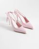 SIMMI Shoes SIMMI London Celina slingback heeled shoes with bow ankles in pink satin - 2