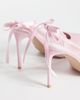 SIMMI Shoes SIMMI London Celina slingback heeled shoes with bow ankles in pink satin - 3