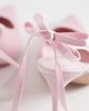 SIMMI Shoes SIMMI London Celina slingback heeled shoes with bow ankles in pink satin - 4