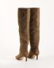 SIMMI Shoes Simmi London Cimarron classic pointed knee boots in brown sudette - 4