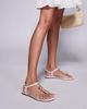 SIMMI Shoes SIMMI London Crya embellished strap thong sandals in white - 3