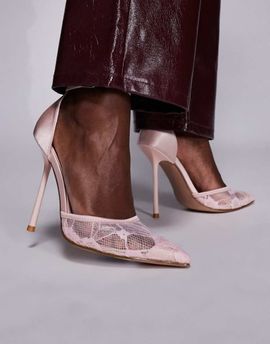 SIMMI Shoes Simmi London Deena heeled shoes in pink lace