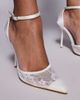 SIMMI Shoes Simmi London Deena heeled shoes in white lace - 2