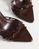 SIMMI Shoes Simmi London Deja heeled sandals with knot detail in brown PU - 2