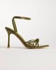 SIMMI Shoes Simmi London Deja heeled sandals with knot detail in green PU - 1