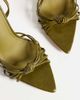 SIMMI Shoes Simmi London Deja heeled sandals with knot detail in green PU - 2