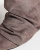 SIMMI Shoes Simmi London Dixee fold-over ruched ankle boots in gray suedette - 4