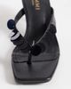 SIMMI Shoes Simmi London Dixy toe post kitten heel sandals with sequins in black - 3