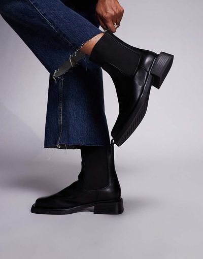 SIMMI Shoes Simmi London Duff low ankle chelsea boot in black