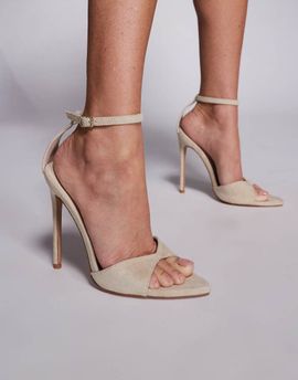 SIMMI Shoes SIMMI London Eavie heeled sandals in taupe suedette-Neutral