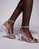 SIMMI Shoes Simmi London Elia embellished mid heel sandals in silver - 1