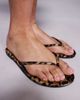 SIMMI Shoes Simmi London Elmas satin flip flops in leopard-Brown - 3