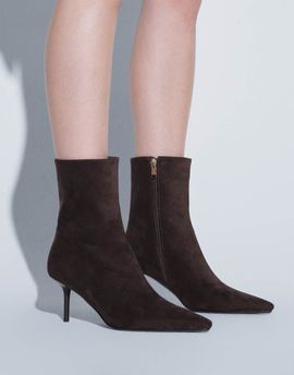 SIMMI Shoes Simmi London Ember pointed ankle boots in brown suedette