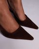SIMMI Shoes Simmi London Exmoor slingback heeled shoes in chocolate suede-Brown - 2
