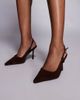 SIMMI Shoes Simmi London Exmoor slingback heeled shoes in chocolate suede-Brown - 3